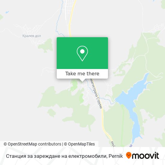 Станция за зареждане на електромобили map