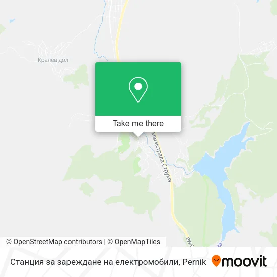 Станция за зареждане на електромобили map