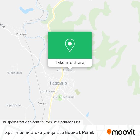 Хранителни стоки улица Цар Борис I map