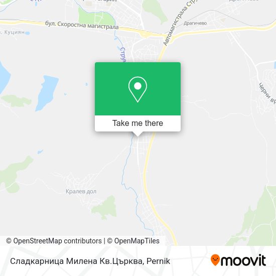 Карта Сладкарница Милена Кв.Църква