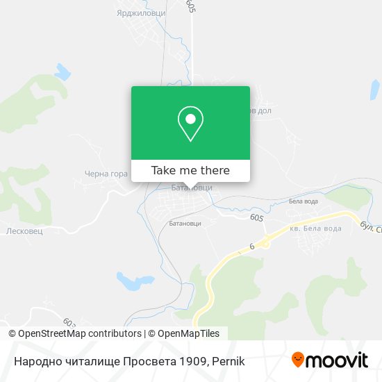 Народно читалище Просвета 1909 map