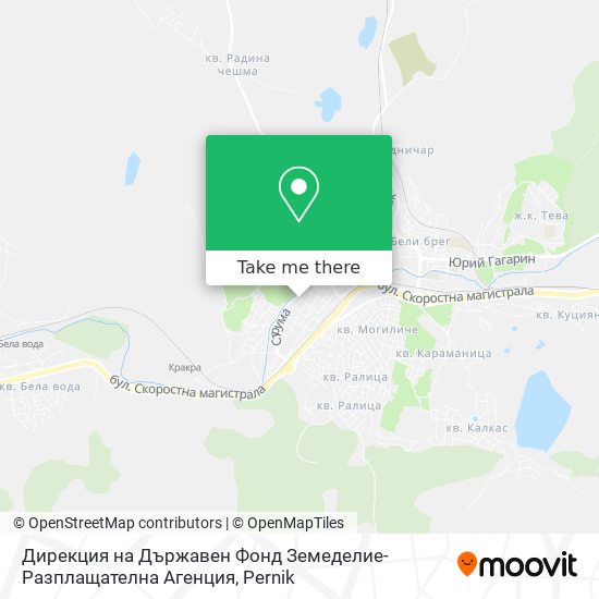 Карта Дирекция на Държавен Фонд Земеделие-Разплащателна Агенция
