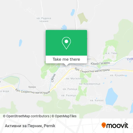 Карта Активни за Перник