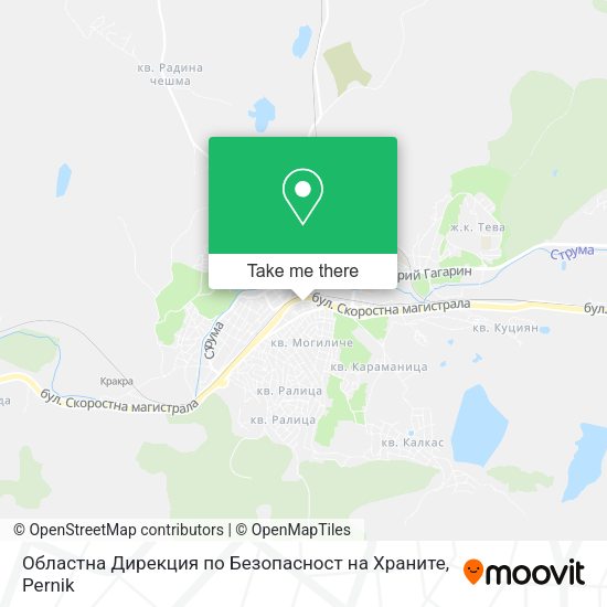 Карта Областна Дирекция по Безопасност на Храните