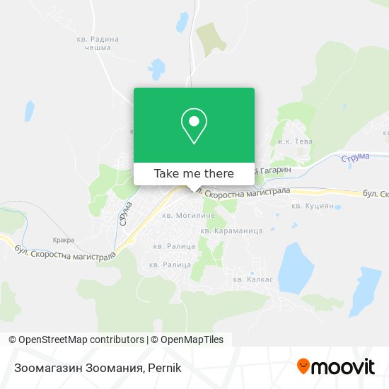 Зоомагазин Зоомания map