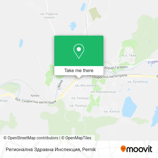 Карта Регионална Здравна Инспекция