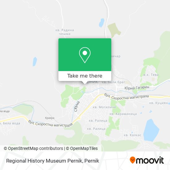 Regional History Museum Pernik map
