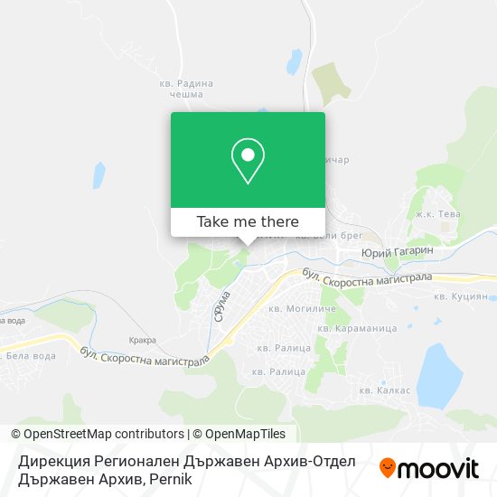 Карта Дирекция Регионален Държавен Архив-Отдел Държавен Архив
