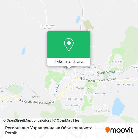 Карта Регионално Управление на Образованието