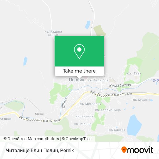 Читалище Елин Пелин map