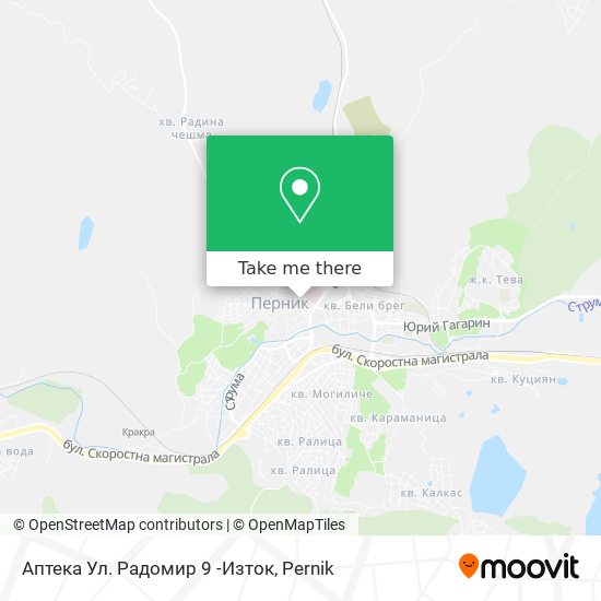 Аптека Ул. Радомир 9 -Изток map