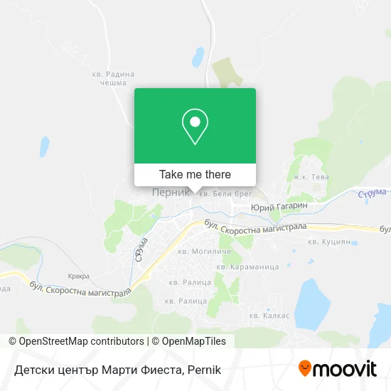 Карта Детски център Марти Фиеста