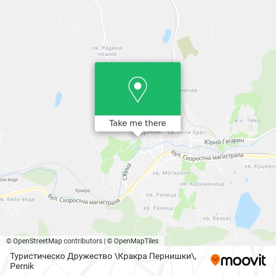 Туристическо Дружество \Кракра Пернишки\ map