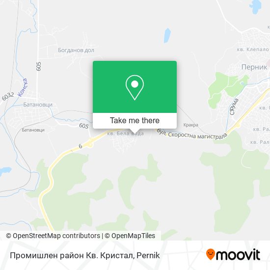 Карта Промишлен район Кв. Кристал