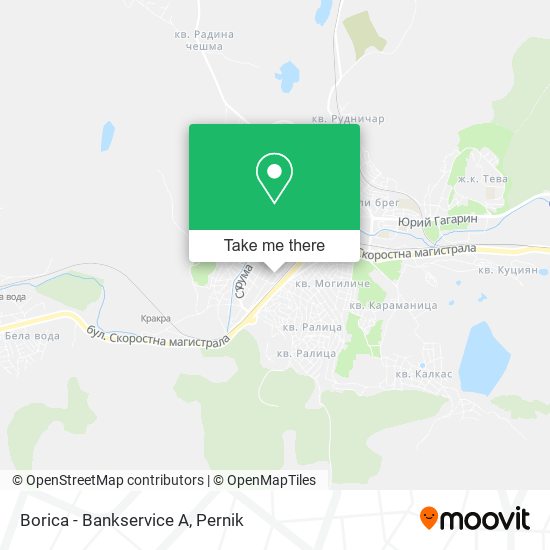 Borica - Bankservice A map