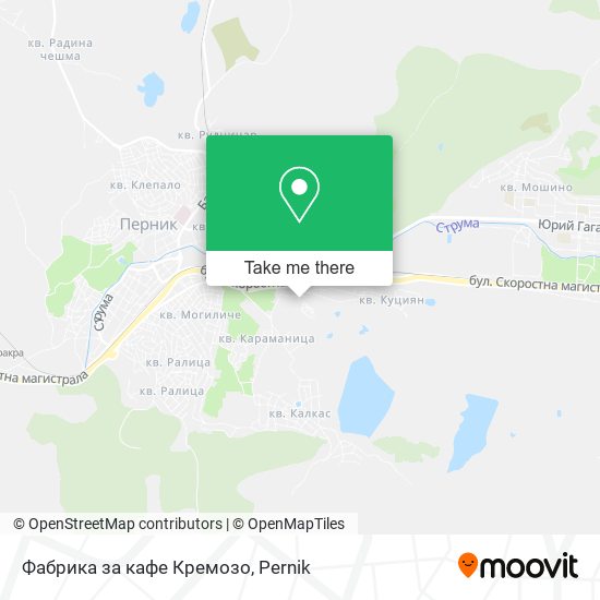 Карта Фабрика за кафе Кремозо