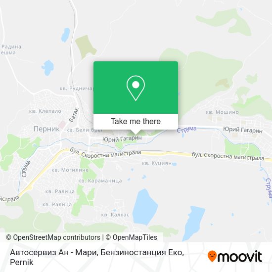 Карта Автосервиз Ан - Мари, Бензиностанция Еко