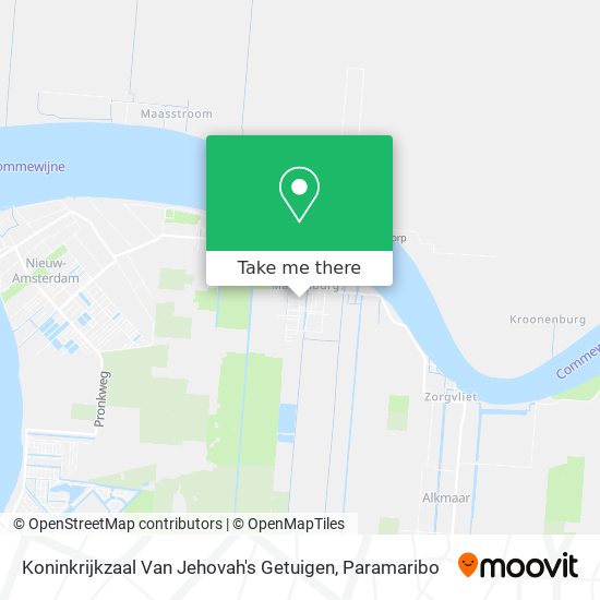 Koninkrijkzaal Van Jehovah's Getuigen map