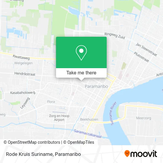 Rode Kruis Suriname map