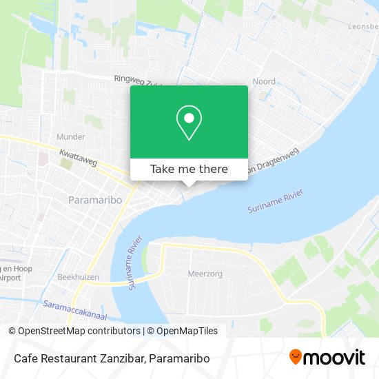 Cafe Restaurant Zanzibar map