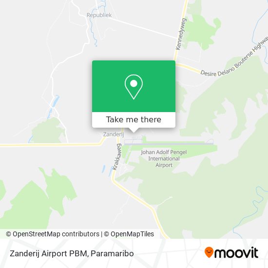 Zanderij Airport PBM map
