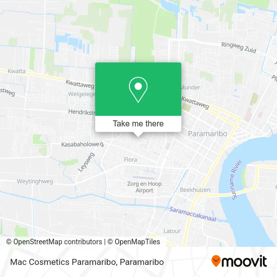Mac Cosmetics Paramaribo map