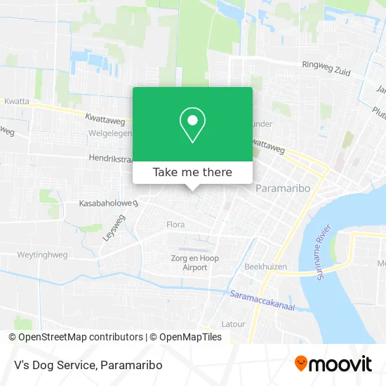 V's Dog Service map