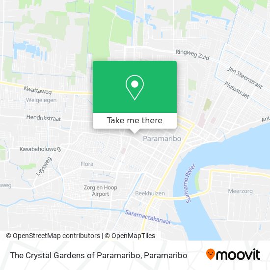 The Crystal Gardens of Paramaribo map