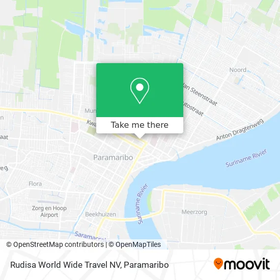 Rudisa World Wide Travel NV map