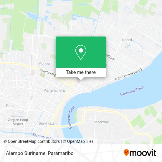Alembo Suriname map