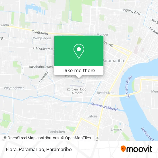 Flora, Paramaribo map