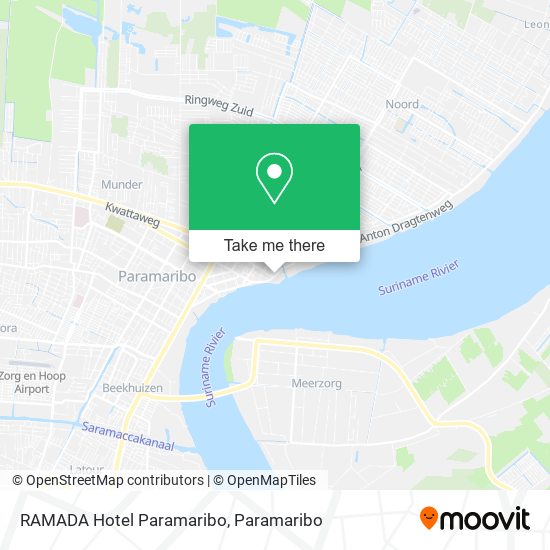 RAMADA Hotel Paramaribo map