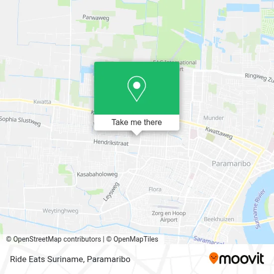 Ride Eats Suriname map