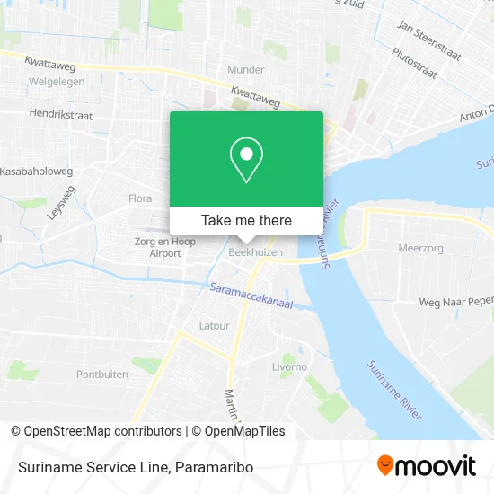 Suriname Service Line map