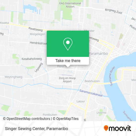 Singer Sewing Center map