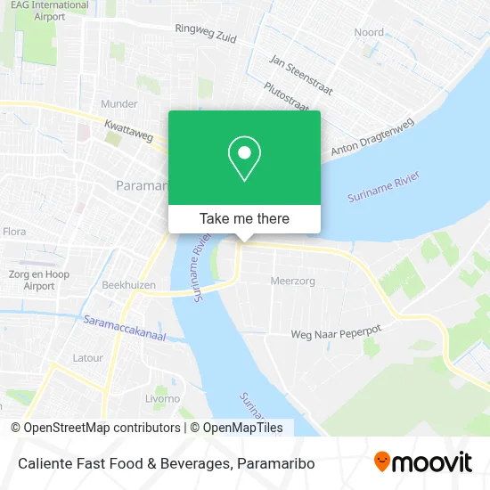 Caliente Fast Food & Beverages map