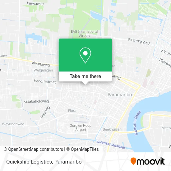 Quickship Logistics map