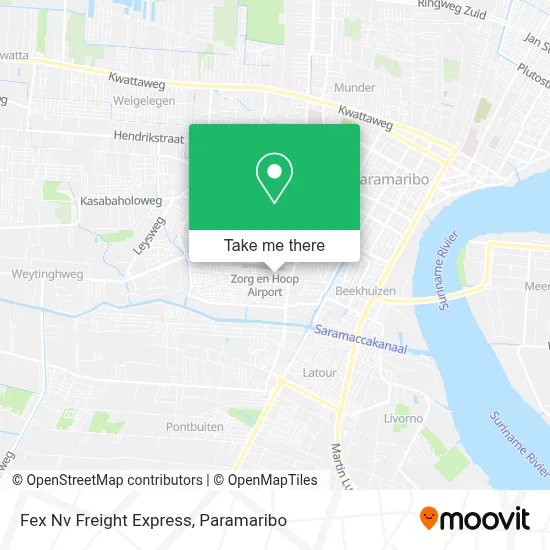 Fex Nv Freight Express map