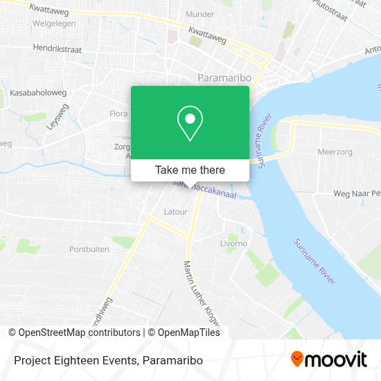 Project Eighteen Events map