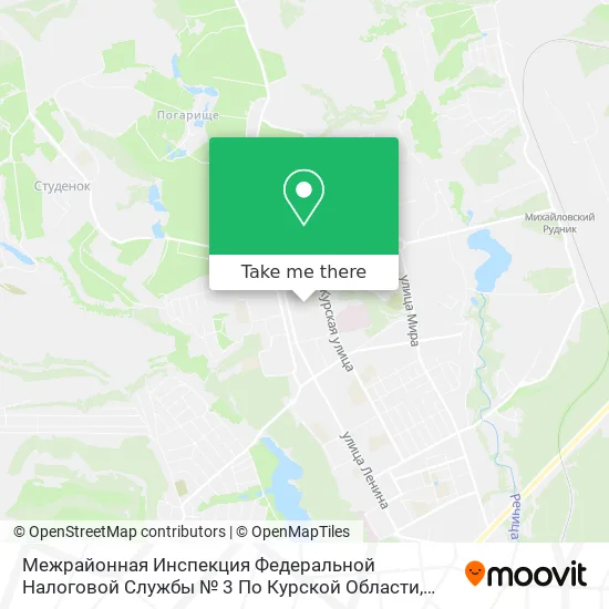 Межрайонная Инспекция Федеральной Налоговой Службы № 3 По Курской Области map