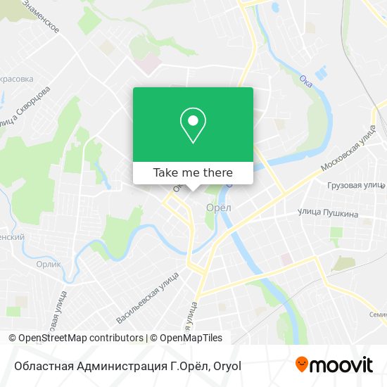 Областная Администрация Г.Орёл map