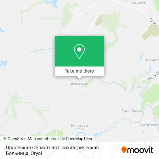 Орловская Областная Психиатрическая Больница map
