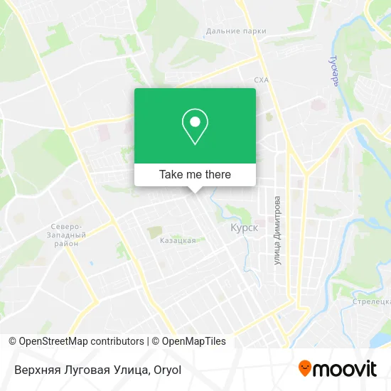 Верхняя Луговая Улица map