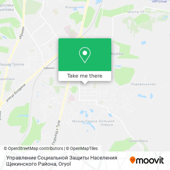 Управление Социальной Защиты Населения Щекинского Района map