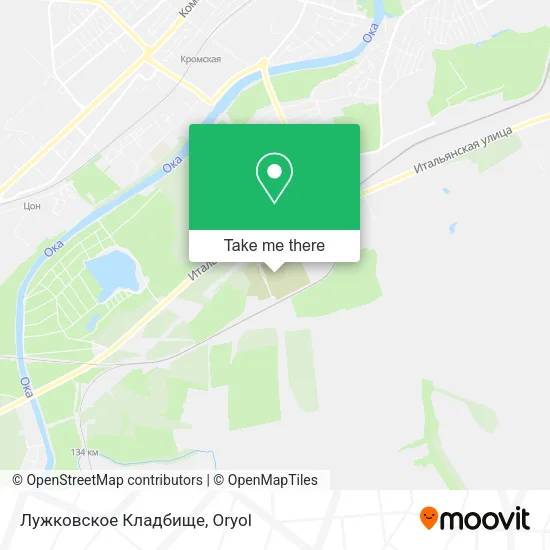 Лужковское Кладбище map