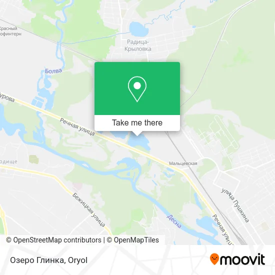 Озеро Глинка map
