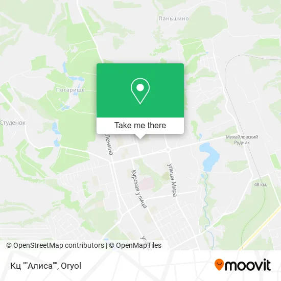 Кц ""Алиса"" map