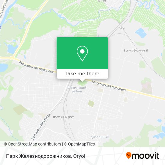 Парк Железнодорожников map