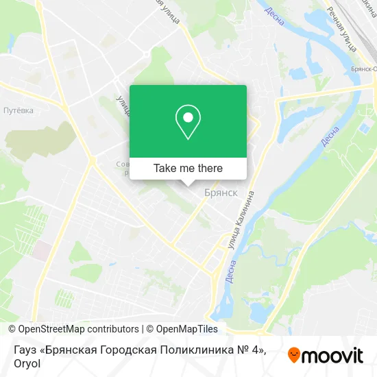 Гауз «Брянская Городская Поликлиника № 4» map
