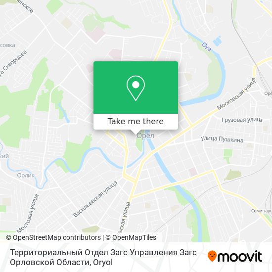 Территориальный Отдел Загс Управления Загс Орловской Области map